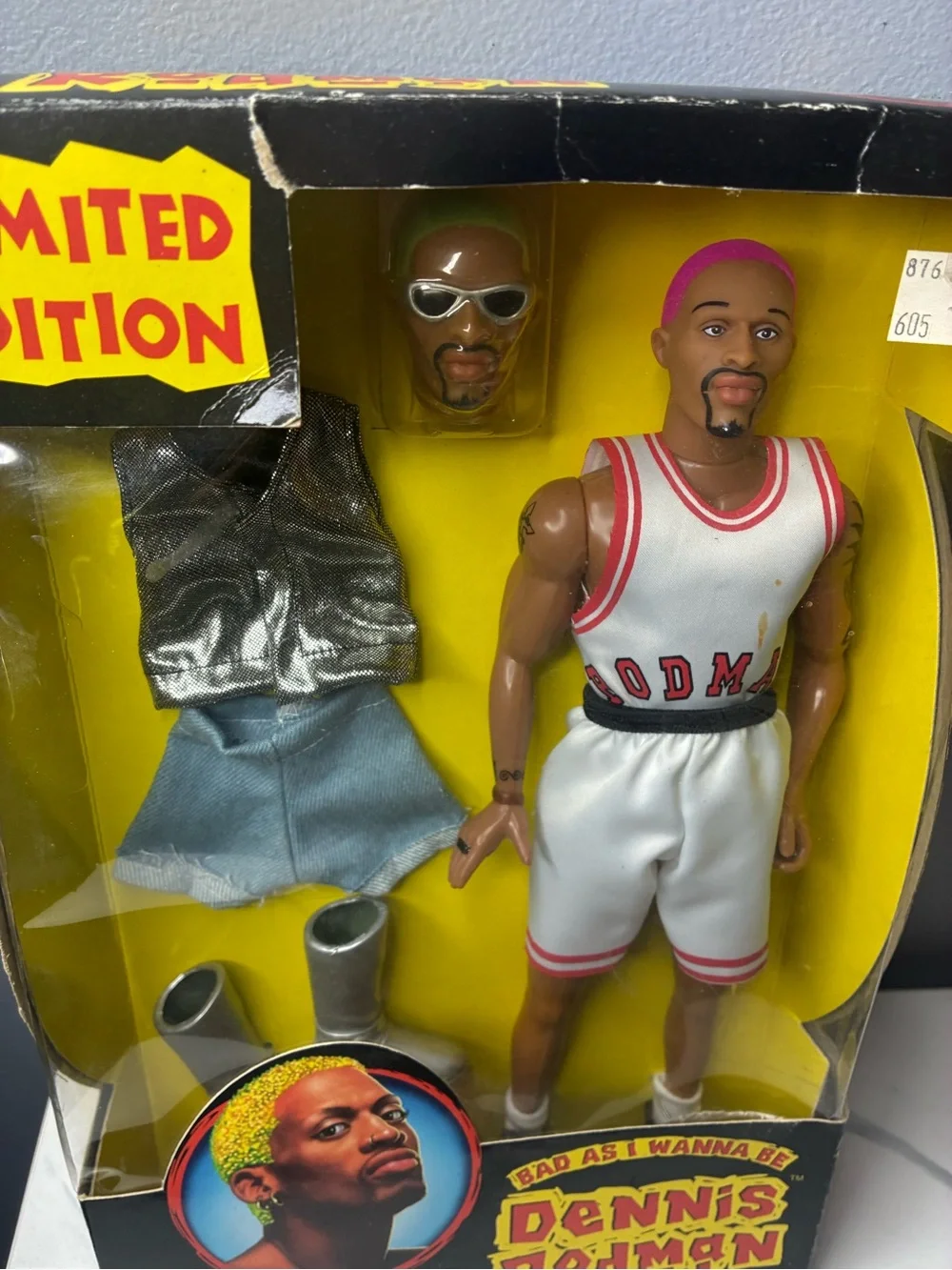 NBA Dennis Rodman Limited Edition Action Figure - White, Black, Yellow